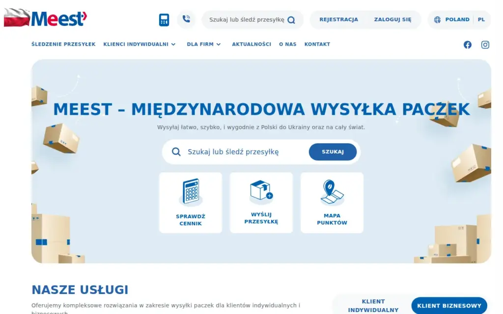 Meest — strona produktu na stronie producenta (zrzut ekranu)
