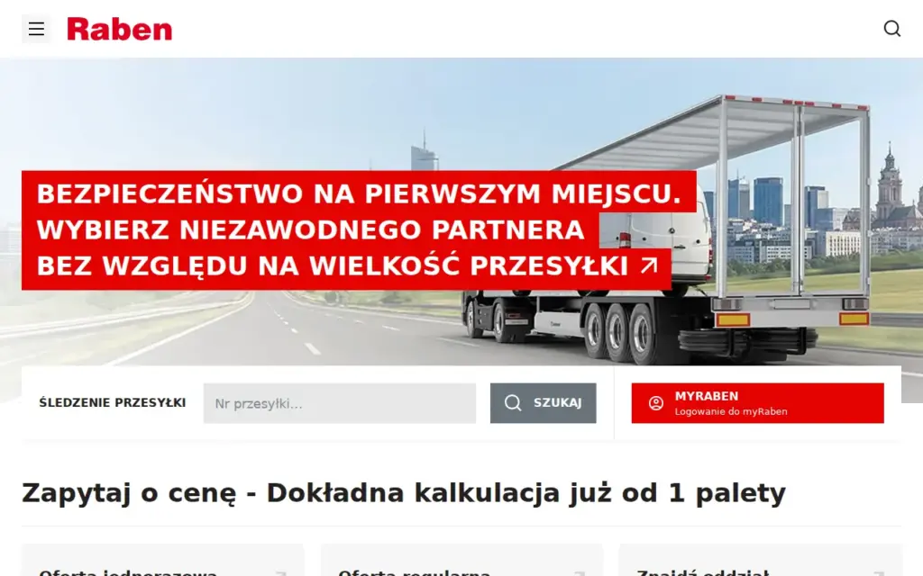 Raben — strona produktu na stronie producenta (zrzut ekranu)